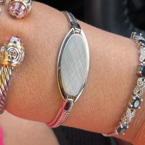 New!!! Sterling silver name plate bracelet can be take to any jeweler